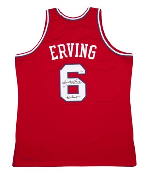 Julius Erving Signed & Inscribed Philadelphia 76ers Mitchell & Ness Jersey